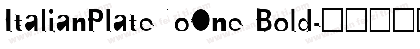 ItalianPlateNoOne Bold字体转换